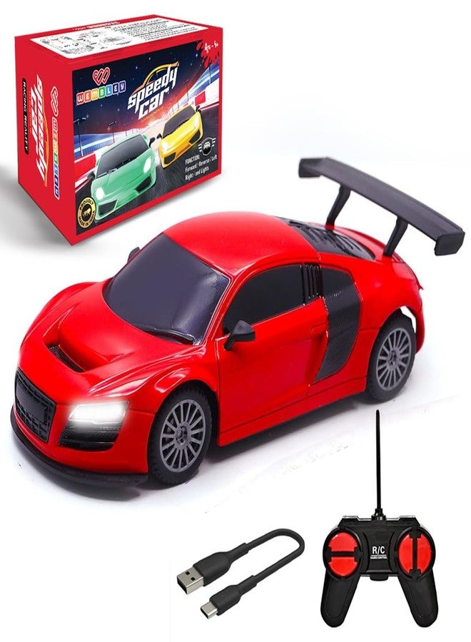 ويمبلي سيارة ويمبلي للتحكم عن بعد للأطفال | سيارة سباق عالية السرعة | سيارة صغيرة قابلة لإعادة الشحن بمقياس 1:24 للأطفال - أحمر - Image 2